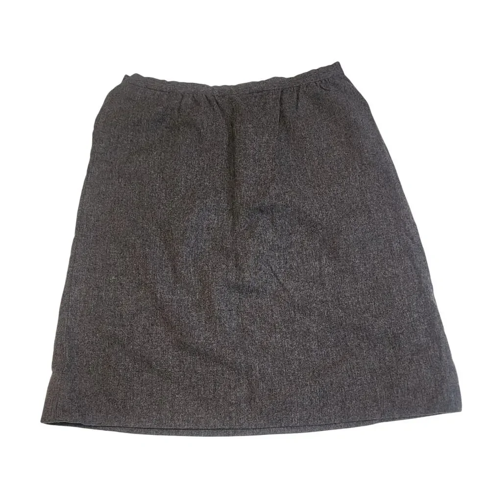Vintage Pendleton Wool Skirt, Womens Size 12, Gray, Made in USA